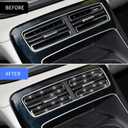 INSAUTO 10pcs Bling Car Accessories for Women, Auto Vent Outlet Trim, Rhinestone Bling Sedan Air Conditioner Decoration Strip(Black)