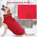 Doglay Waterproof Dog Coat, Reflective Dog Winter Jacket with Pocket & Turtleneck, Warm Puppy Snow Jacket for Small Medium Large Dogs - Red, XL