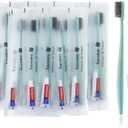 Disposable Toothbrushes with Toothpaste,60Pack Green Individually Wrapped Disposable Travel Toothbrushes Kit in Bulk for Homeless,Nursing Home,Hotel,Charity