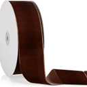 2" X 20 Yards Brown Velvet Ribbon for Christmas Tree Wreath Decoration Handmade Crafts Ornaments Gift Wrapping & Bow Making