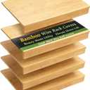 Wire Shelf Covers, Bamboo Wire Rack Covers(5pcs, 26" W x 16" D)