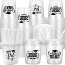 Ceenna 30 Sets 24oz Graduation Drink Buckets with Lids and Straws Class of 2026 Graduation Plastic Bucket Cups Congrats Grad Party Supplies for High School College Tailgate Party Summer Events (Black)
