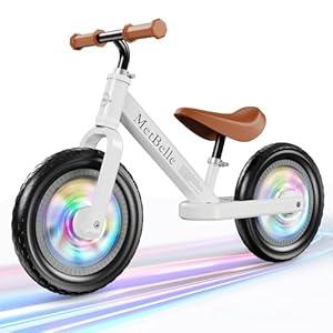 MetBelle Toddler Balance Bike 2 Year Old,12”No Pedal Kids Indoor Outdoor Toy Bike 25 Years Old with ToolFree Adjustments Seat, Lightweight First Bike Gift for 23 Boys Girls