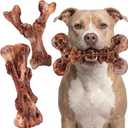 Kseroo 3-Pack Indestructible Dog Chew Toys for Aggressive Chewers: Bacon Flavored Rock-Hard Solid Nylon, Tough Dog Bones for Medium/Large Dogs 25-90lbs, Heavy Duty Dog Toys to Keep Them Busy, Brown-XL
