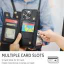 Compatible with iPhone 14 Pro Max Wallet Case with Card Holder RFID Blocking for Women Men, Double Magnetic Clasp Kickstand Shockproof Phone Case Fit for iPhone 14 Pro Max, Black