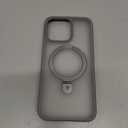 TORRAS Magnetic Ostand for iPhone 15 Pro Max Case, [Military Grade Drop Tested][Compatible with MagSafe][Build in Kickstand] Translucent Hard Back Anti-Fingerprint 6.7" 2023, Natural Titanium Grey