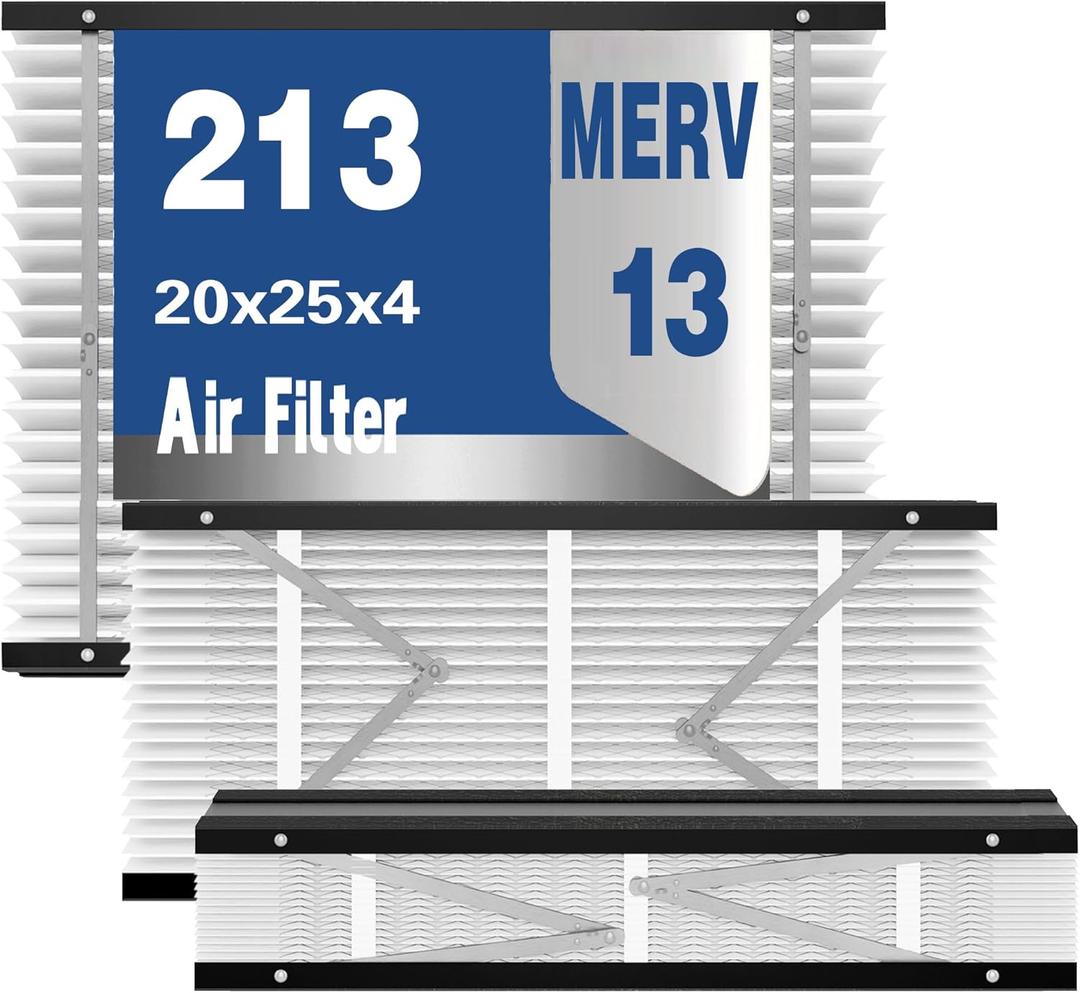 2Pack 213 Filter Replacement Compatible with AprilAire 213 Whole House Air Purifiers Models,1210,1620,2210,2216,3210,4200,MERV 13 Furnace Filter Replacement,20x25x4inch