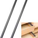 Chinco 2 Pieces PVC Drawer Hanging File Rails Black Cabinet Rails for Hanging 1/2 Drawer Sides Letter Size File Storage Folder Organizer(for 1/2 Inch-wide, 15. 8 Inch)