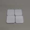 JJUNW 4PCS 2.95" Nail Art Display box Acrylic Press On Nail Storage Box Packaging Box with Adhesive Double Sided Tape for Nail Business Nail Art Nail Salon(White)