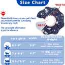 Soft Adjustable Cat Cone Collar - Comfortable Recovery Collar for Cats After Surgery (Dark Blue, Medium)