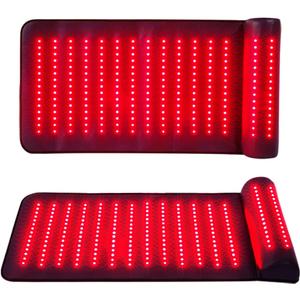 Infrared Red Light Therapy, Red Light Therapy Mat with Neck Support, 660nm&850nm NIR Deep Wavelength Blanket Pad for Back Belly Knee Shoulder HIPS Body Pain Relief