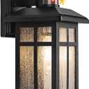 Brilvibera Outdoor Wall Light Motion Sensor - Updated Dusk to Dawn Outdoor Lighting, Exterior Light Fixture, Black Porch Lights & Outdoor Light for House Garage Entryway