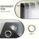 Set of 2 Chiffon Ombre Sheer Curtains, Gradient Window Curtain Panels Drapes, Grommet Top Semi Sheer, Voile Window Treatment for Girls Bedroom, Living Room, Patio Door, 52 x 63 in, Black