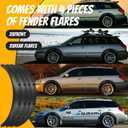 4PCS 780mm+780mm Universal Fender Flares Wide Body Kit Wheel Arches Auto Car Body Kit Durable Polyurethane Black