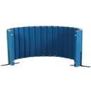 Angeles 30" x 10' Quiet Divider With Sound Dampening Panels, Freestanding Room Divider Wall, Blue