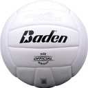 Baden | Soft Strike | Cushioned Synthetic Leather Recreational Volleyball | Indoor/Outdoor for Beginners & Youth | Official Size (White)