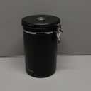 Veken Coffee Canister with Window,Airtight Stainless Steel Pantry Container,Home Kitchen Food Storage Organizers for Ground,Beans,Espresso,Rice,Tea,Sugar,Cereal, Decor,Bar Accessories,Gifts, 22OZ, Black