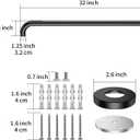 ZUEXT 32 Inch Matte Black Stainless Steel Bathroom Shower Grab Bar