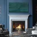 Modern Abstract Wall Art Hand Painted Green Canvas Decor Bedroom 24x48 inch