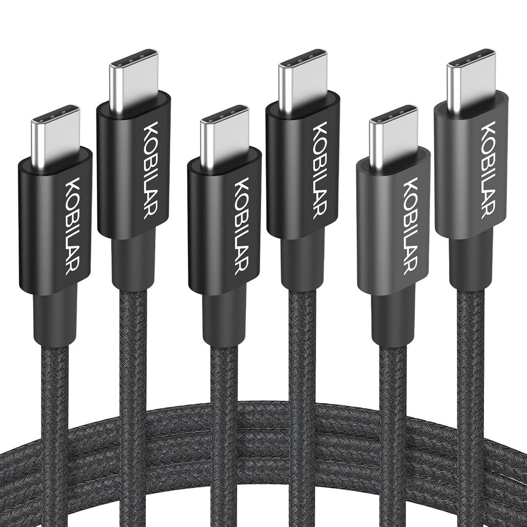 USB C to USB C Cable,60W 3A Fast Charging USB C Charger Cable 3 Pack(3.3+5+6.6ft),Type C to Type C Cable for iPhone15/15Pro/16Plus/16ProMax/ipad Air 4/iPad Pro2022/Samsung S23