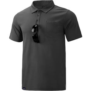 Haimont Men's Polo Shirts with Pocket Short Sleeve Quick Dry Moisture Wicking Golf Shirts Business Casual Work Polos (XX-Large)