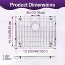 EBG1914 Kitchen Sink Grate Protectors, 19" x 14", for Kitchens & Bathroom