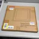 16x16 Metal Picture Frame with 12x12 Mat, Brushed Aluminum Finish, Tempered Glass Front, and Attached Hanging Hardware - Versatile Wall Display Frames for Vertical or Horizontal Orientation - Sliver (Silver)