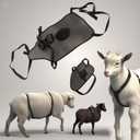 Goat Anti Breeding Apron  Adjustable Anti-Mating Skirt for Goats and Sheep, Livestock Bellyband Harness for Bucks, Sheep Control Clothing, Farm Animal Supplies