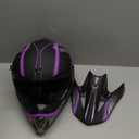 Youth Kids Motocross Helmet Full Face Motorcycle Dirt Bike Off-Road Mountain Bike BMX MX ATV Helmet,DOT Approved,W/Gloves Goggles Mask 4Pcs Set (Purple, Small)