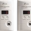 Kidde Carbon Monoxide Detector, Plug In Wall with 9-Volt Battery Backup, Digital LED Display - 2 Pack