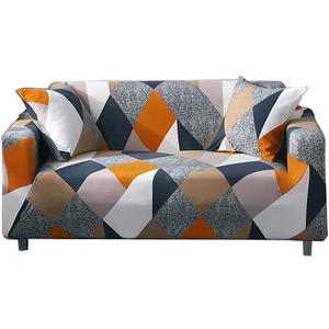 HOOBUY Printed Sofa Cover Stretch Couch Covers Sofa Slipcovers for 3 Cushion Couch with Two Free Pillow Case 03#(3 Seater/Large 2 Seater) (Mf)
