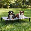Elevated Dog Bed Raised Cooling Dog Cot for Large Dogs, Portable Indoor & Outdoor Pet Bed with No-Slip Feets Breathable Mesh Pet Bed for Camping Outdoor 43x31x8