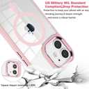 Magnetic for iPhone 11 Case [Compatible with Magsafe] [Military-Grade Protection] Thickened Anti-Drop Transparent Anti-Yellowing Protective case (Pink, iPhone 11)