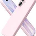 ORNARTO Compatible with iPhone 17 Case 6.3, Slim Liquid Silicone 3 Layers Full Covered Soft Gel Rubber Phone Case Protective Cover 6.3 Inch, Chalk Pink