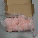 PATIKIL 2 Inch Faux Fur Pom Poms for Hats, 26 Pcs Soft Faux Rabbit Fur Large Fluffy Pompom Balls with Elastic Loop for DIY Crafts Keychains Removable Knitting Accessories, Dark Pink