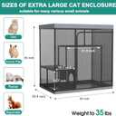 Catio Outdoor Cat Enclosure 50" High Cat Playpen for Multiple Cats, LitaiL 3-Tier Portable Cat House with Mesh Kitten Cats Tent, Outside Cat Cage with Perches for Patio Deck Balcony Large Cat Kennel