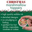 2 x Christmas Marshmallow Toppers, Perfect for Hot Cocoa Toppings or Dessert Decorating Candy, Assorted Holiday Designs (3 Count)