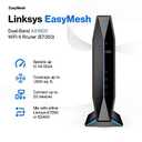 Linksys AX1800 Wi-Fi 6 Router Home Networking, Dual Band Wireless AX Gigabit WiFi Router, Speeds up to 1.8 Gbps and coverage 1,500 sq ft, Parental Controls, maximum 20 devices (E7350)