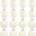 16 Pcs 3.15 Inch Christmas Hanging Glass Ball Wool White Christmas Tree Decorations Decorative Glass Balls for Xmas Tree Decoration Wedding Holiday Party Gift