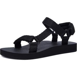 Women's Original Sport Sandals Hiking Sandals with Arch Support Yoga Mat Insole Light Weight Outdoor Water Shoes (6, Black)