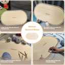 Large Moses Basket Wood Bottom 27.56 x 15.75 inches,Oval Natural Wood Base Shaper for DIY Crochet or Knitting Weaving Crafts Home Decoration (1PC)