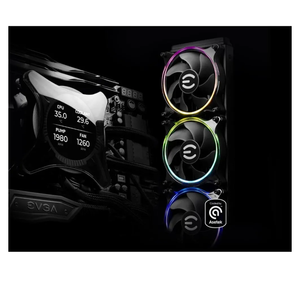 EVGA CLCx 360mm All-in-One LCD CPU Liquid Cooler, 3X 120mm PWM ARGB Fans, Intel, AMD,  400-HY-CX36-V1