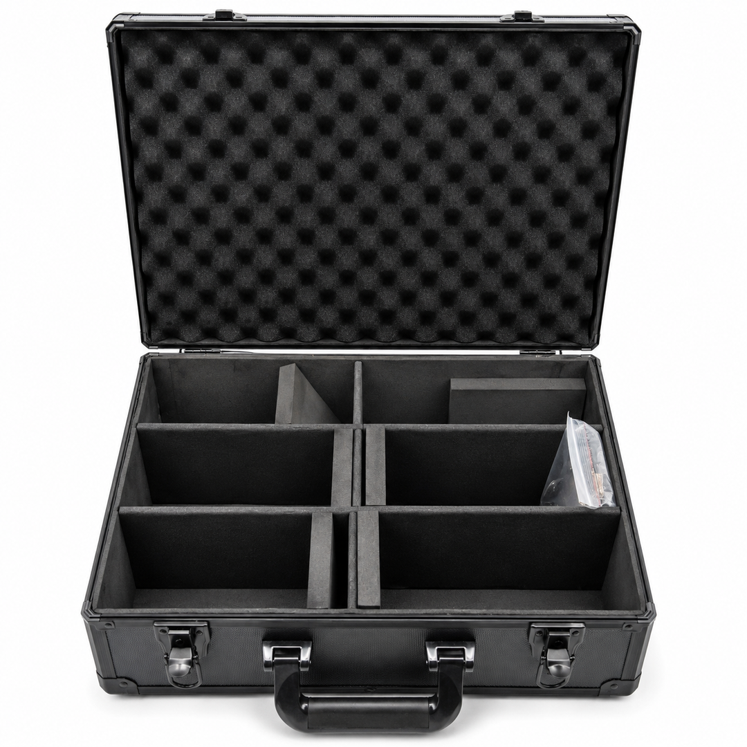 Travel Makeup Bag Case Portable Artist Make Up Organizer Case with Adjustable Dividers Make up Bag with LED Light up Mirror Jewelry Storage PVC Cloth Storage Case for Cosmetics Makeup Brushe (Black)