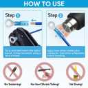 TICONN 120Pcs Heat Shrink Wire Connectors, Waterproof Automotive Marine Electrical Terminals Kit, Crimp Connector Assortment, Ring Fork Spade Butt Splices