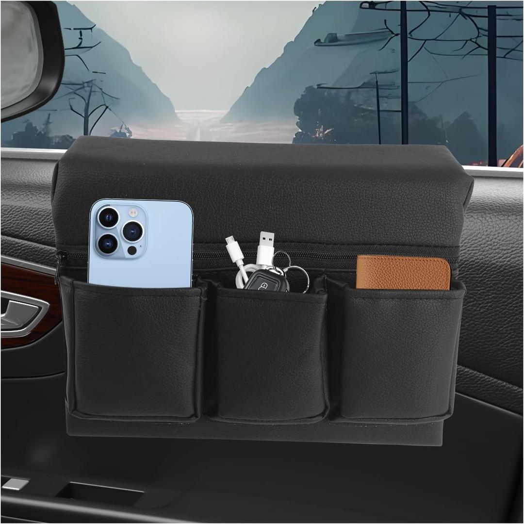 Car Armrest Storage Box for Window,Multi-Function Car Window Armrest Organizer with Multiple Storage Pockets,Arm Rest Organizer Cars Windows for Armrests and Increasing Storages