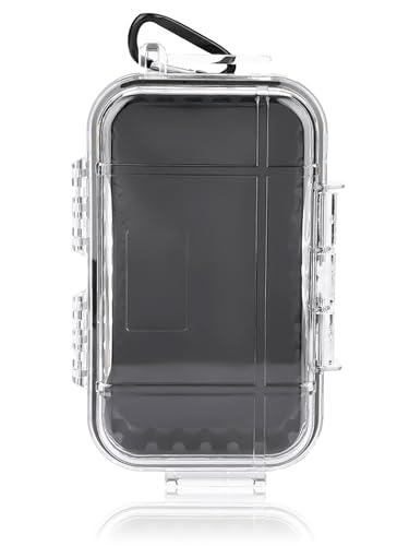 Waterproof Storage Case, Outdoor Sports Survival Equipment Sealed Box Dustproof Pressure Proof Dry Boxes for EDC Tools, Phone, Keys(Clear)