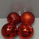 6in Large Christmas Ornaments Shatterproof Christmas Ball Ornaments Giant Xmas Tree Decoration Decorative Hanging Mercury Balls for Party,Home,Holiday (Red,4pc)