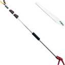 4.6-10 Ft Tree Trimmers Long Handle Pruner with Long Reach Pole Saw, Extendable Long Reach Tree Pruner Cut and Hold Pruning Trimmer, Telescoping Pole Pruner Tools for Branch Bypass Lopper