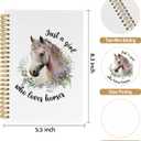 Horse Journal Notebook - Farmhouse Animal Floral Notebooks College Ruled for Work School, Horse Gifts for Lovers Women, Office Supplies, Hardcover Spiral Notebook 5.5"x8.3"