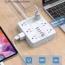 Power Strip Surge Protector 20ft Extension Cord,SMNICE Flat Plug with 12 Outlets 6 USB(2 USB C),Surge Protector Charging Station with Overload Protection for Home, Dorm,Office
